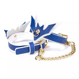 Soft Adjustable Blue PU Leather Handcuff and Ankle Cuff Set