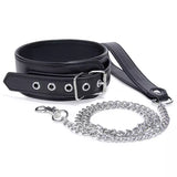 Sophisticated Black BDSM Collar & Leash Set