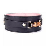 Adjustable Leather BDSM Collar Choker