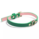 Soft Adjustable Green PU Leather BDSM Collar