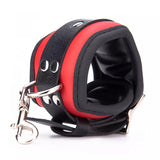 Soft Adjustable Black PU Leather Handcuffs