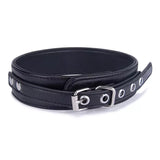 Sophisticated Black BDSM Collar & Leash Set