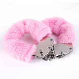 Soft Adjustable Furry Leather Handcuffs