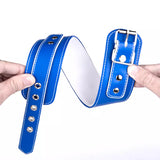 Soft Adjustable Blue PU Leather BDSM Collar