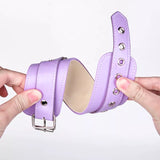 Soft Adjustable Purple PU Leather BDSM Ankle Cuffs