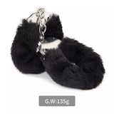 Soft Adjustable Furry Leather Handcuffs