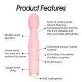 Magic Wand with Heating Function – USB Rechargeable Vibrating Massager