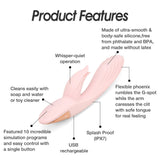 Multi-Speed Tongue Licking Rabbit Vibrator – USB Rechargeable, Dual Stimulation, Waterproof