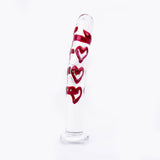 Custom Glass Massager – Clear and Red Design