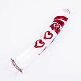 Custom Glass Massager – Clear and Red Design