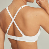 The Stretch Easy Does It Bralette  - Cotton White