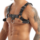 Men's Basic Black Shoulder Harness - Embrace Your Charm