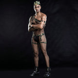 Men's Camo Army Fishnet Costume - Salute to Your Sexy Soldier Fantasies