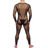 Men's Full Body Mesh Bodysuit - Step Into Audacity