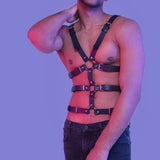 Men's Full Body Bondage Leather Harness - Amplify Your Allure