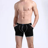 Men's Pocketed Ice Silk Boxer Briefs - Comfortable and Fun