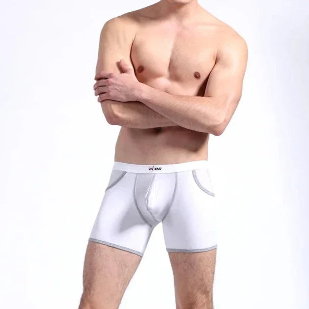 Men's Pocketed Ice Silk Boxer Briefs - Comfortable and Fun