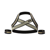 Men Gold Glitter Elastic Body Chest Harness - Shine Bright