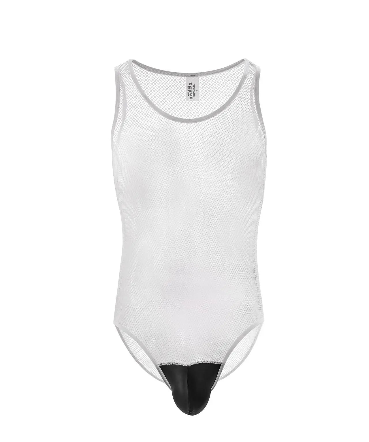 Men's One-piece Mesh Full Bodysuit - Provocative Design