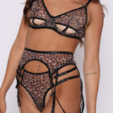 Leopard Savannah Temptation Strappy Garter Belt