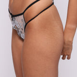 Blossom Lace Crotchless Thong Panty