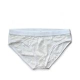 Men's Lace Briefs with Signature Band - Sleek Black and White