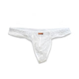 Men's Lace Thong - Understated Elegance in Black and White