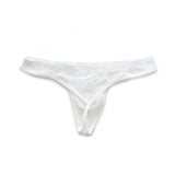 Men's Lace Thong - Understated Elegance in Black and White