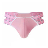 Double Waistband Pink Cotton G-String Thong for Men – Available in Multiple Colors