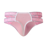 Double Waistband Pink Cotton G-String Thong for Men – Available in Multiple Colors