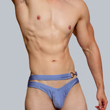 Sky Blue Cutout Bikini Brief for Men with Side Clasp – Available in Multiple Colors