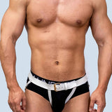 Adjustable Leather Cockring Harness Belt for Men - Available in White, Black, Brown