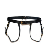 Adjustable Leather Cockring Harness Belt for Men - Available in White, Black, Brown