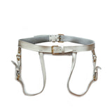 Adjustable Leather Cockring Harness Belt for Men - Available in White, Black, Brown