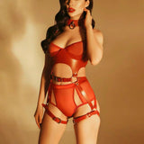 "Sensual Spectrum" Adjustable Harness Bodysuit - Available in Sapphire Blue, Pink, Red, and Black