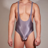 Men's Glossy High Elastic Bodysuit - Own Your Gloss