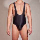 Men's Glossy High Elastic Bodysuit - Own Your Gloss