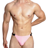 VividFlash Leather Buckle Bikini Briefs - Stylish Comfort