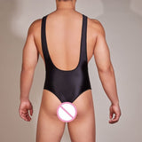 Men's Glossy High Elastic Bodysuit - Own Your Gloss