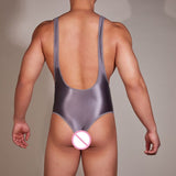 Men's Glossy High Elastic Bodysuit - Own Your Gloss