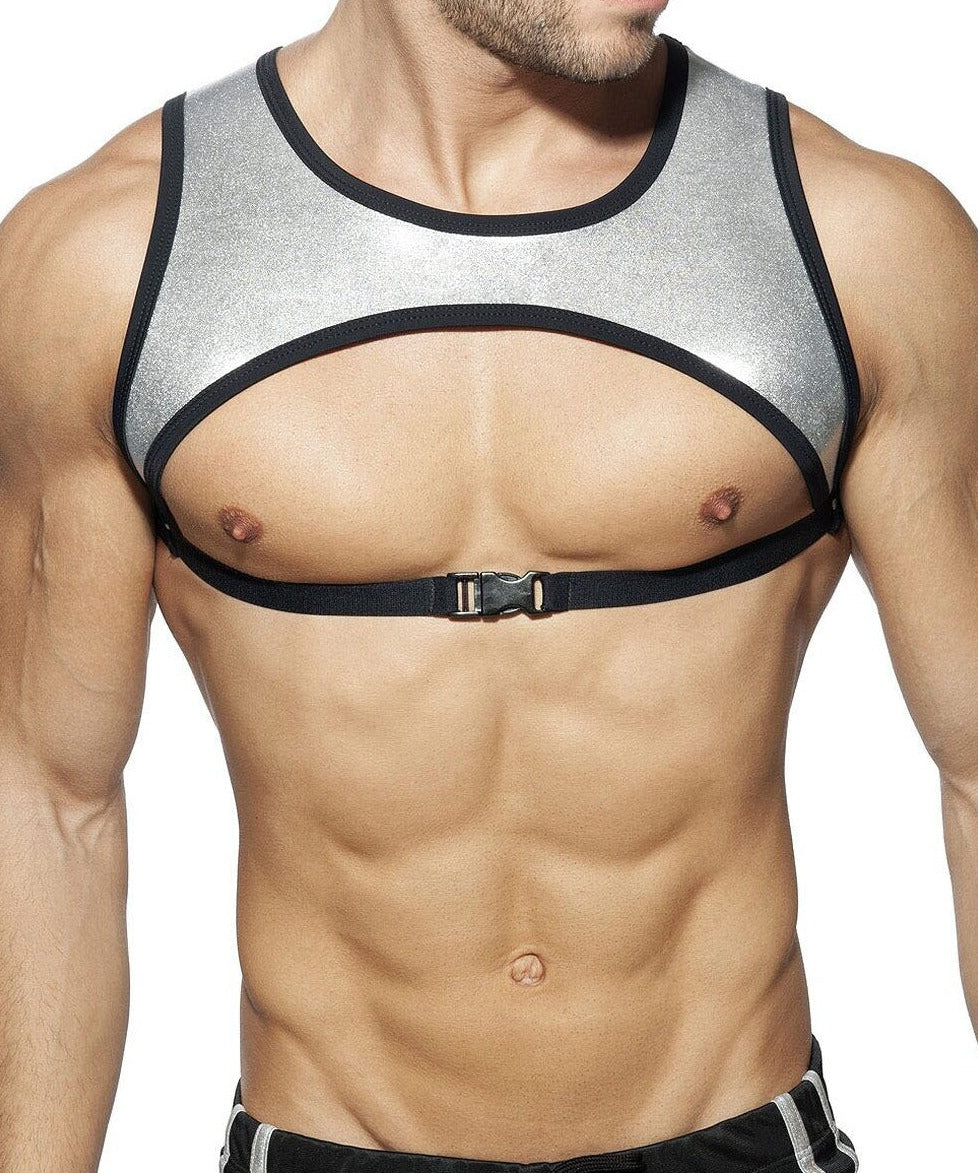 Men's Metallic Chest Harness - Shine Bright, Stand Out