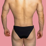 VividFlash Leather Buckle Bikini Briefs - Stylish Comfort