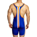 DM Striped Wrestling Singlet - Flaunt Your Curves