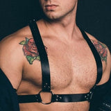 Men's Adjustable H Faux Leather Harness - Radiate Confidence