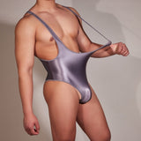 Men's Glossy High Elastic Bodysuit - Own Your Gloss