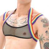 Men's Elastic Mesh Chest Harness - Allure Meets Strength