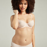 The Sheer Deco Lift Balcony Bra - Blush Pink