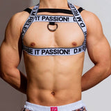 DM Passion Pec Harness with Triple Strap Back and Front O-Ring