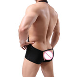 Men's Kinky Backless Bulge Pouch Singlet - Provocative Design