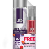 JO Xtra Silky Silicone 4 floz 120 mL + GWP JO Oral Delight - Strawberry 1 floz 30 mL